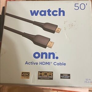 Onn Active HDMI Cable 50 ft